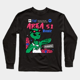 Alien Gangsta Homie Area 51 cholo Long Sleeve T-Shirt